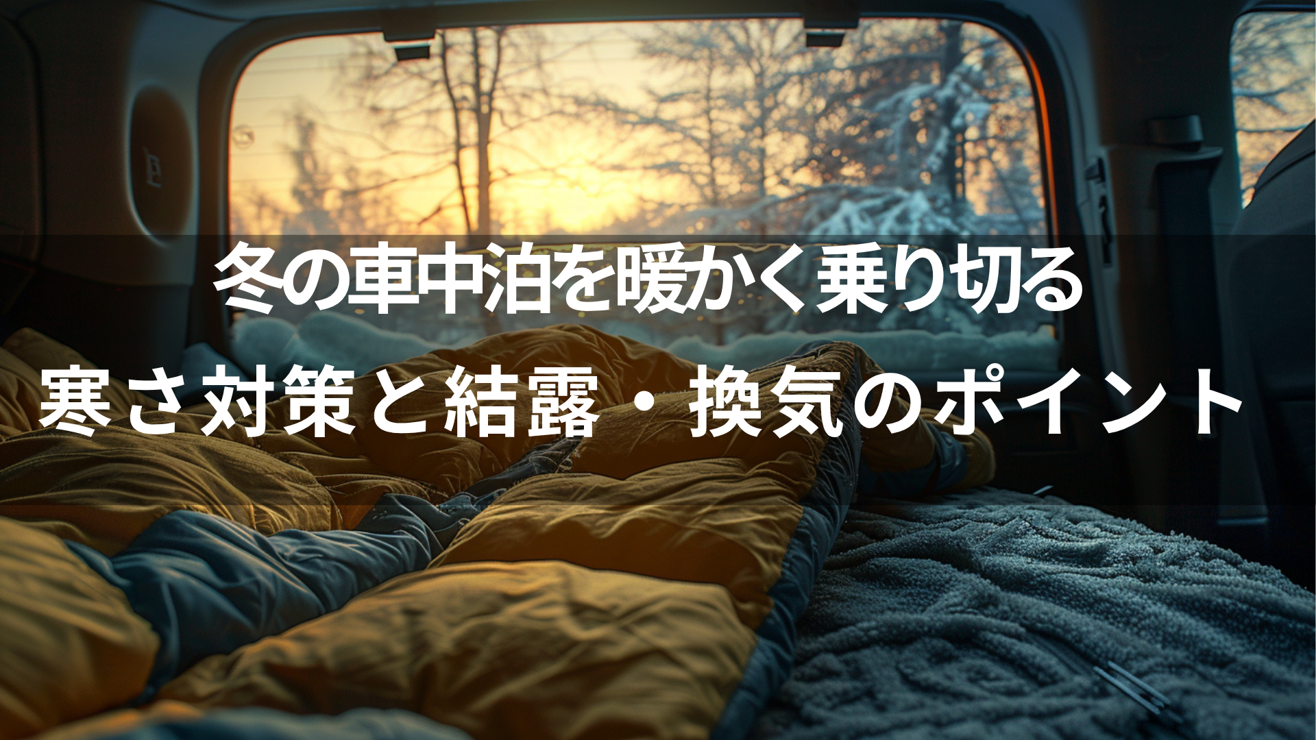 冬の車中泊を暖かく乗り切る｜寒さ対策と結露・換気のポイント