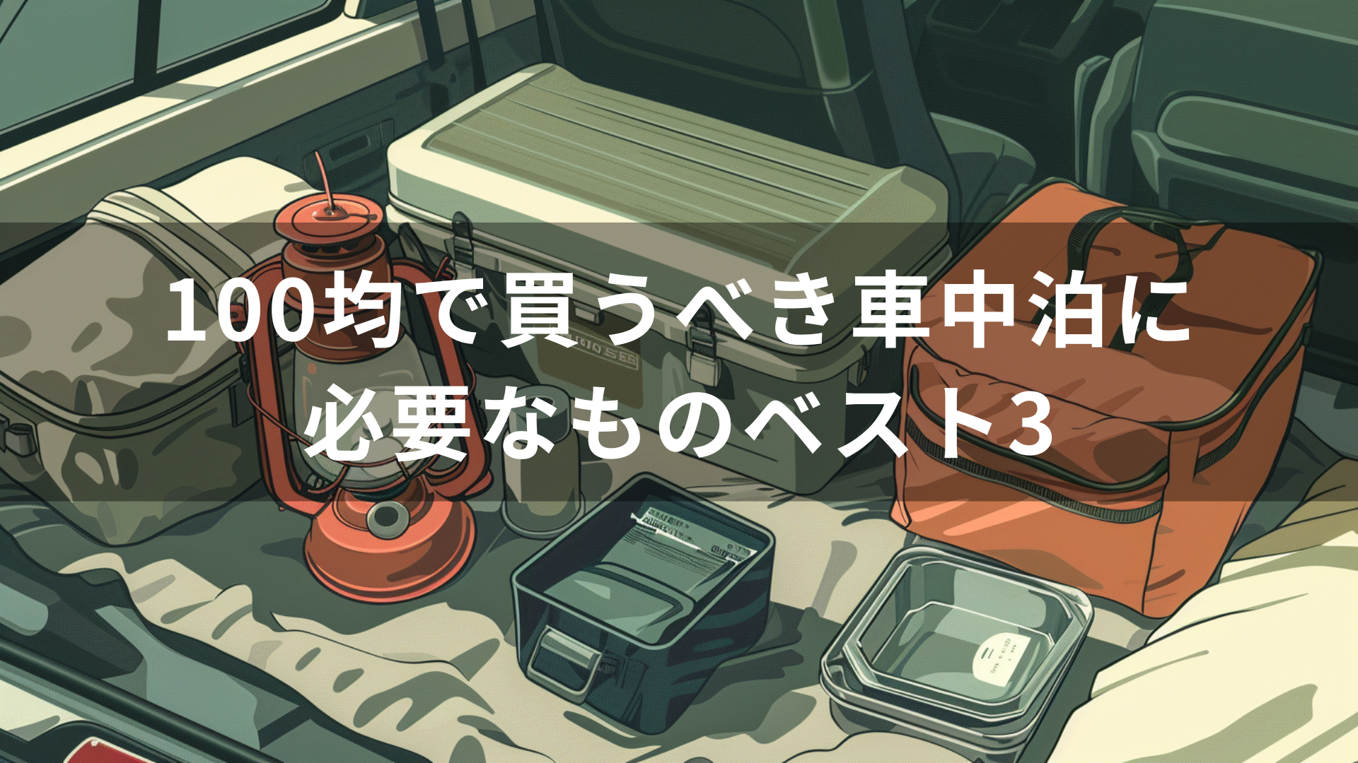 100均で買うべき車中泊に必要なものベスト3