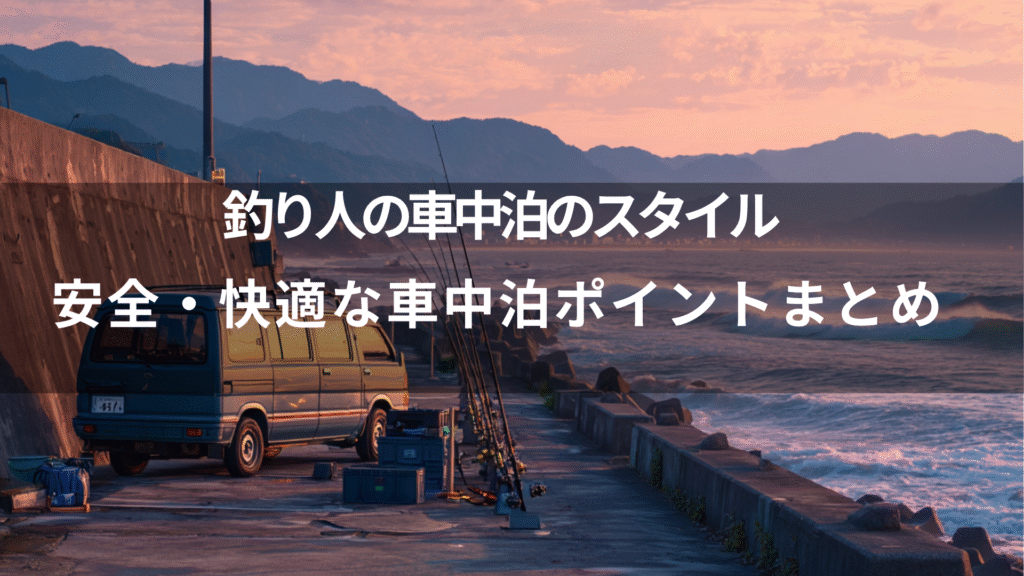 釣り人の車中泊スタイル｜安全・快適な車中泊ポイントまとめ