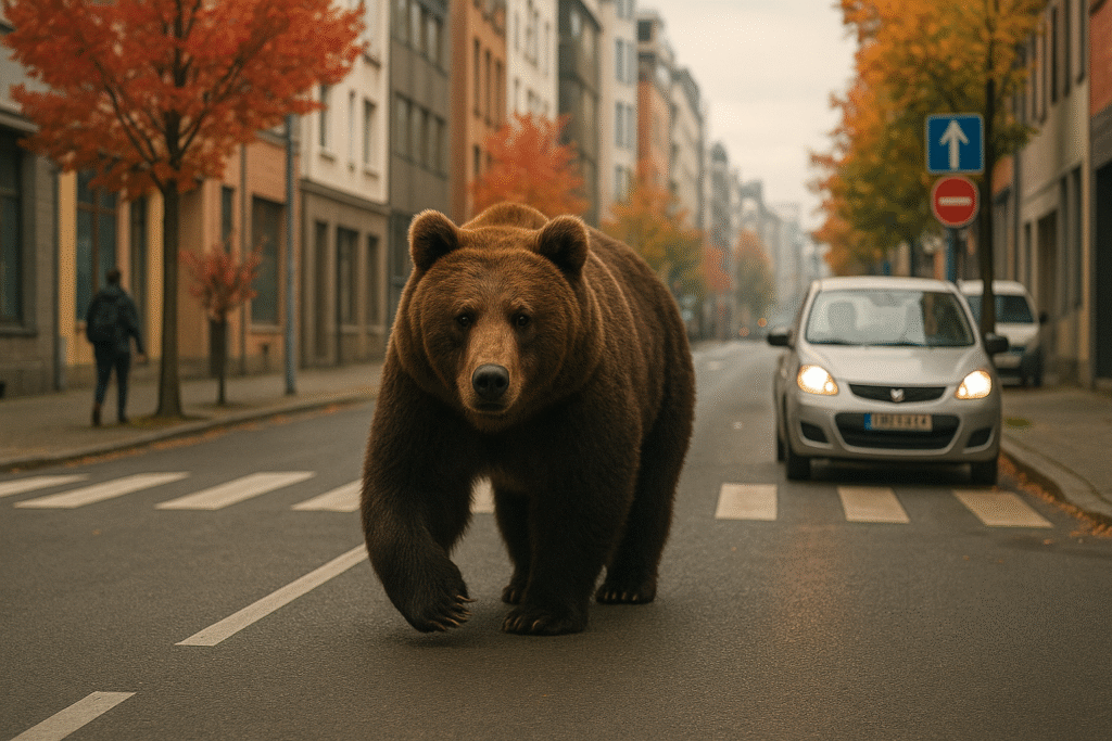 街に現れた熊