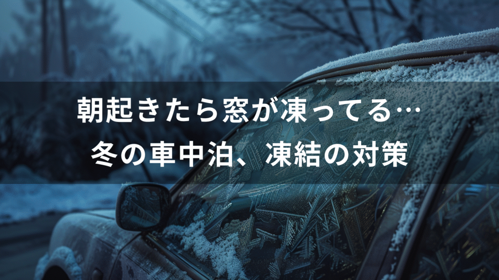 朝起きたら窓が凍ってる…冬の車中泊、凍結の対策