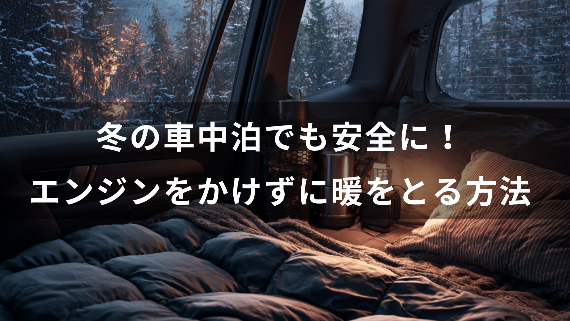 冬の車中泊でも安全に！エンジンをかけずに暖をとる方法まとめ