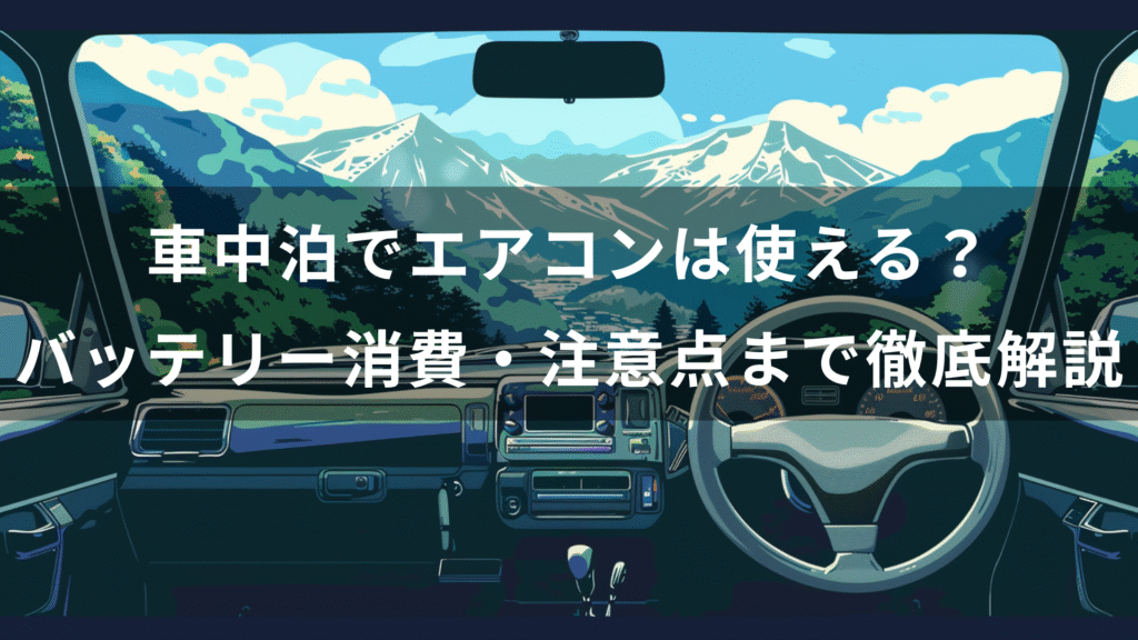 車中泊でエアコンは使える？バッテリー消費・注意点まで徹底解説