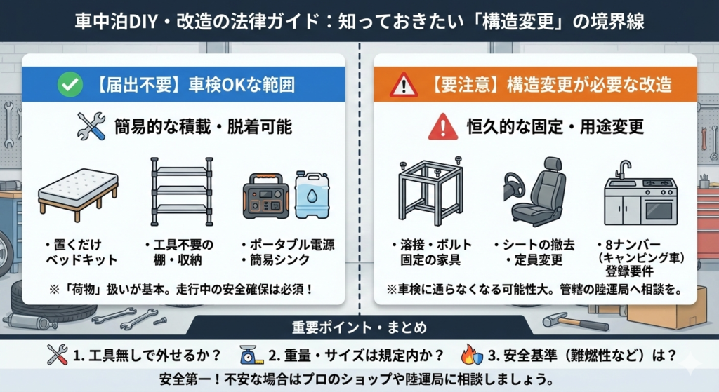 車中泊のDIYに関するまとめ