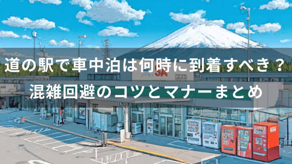 道の駅で車中泊は何時に到着すべき？混雑回避のコツとマナーまとめ