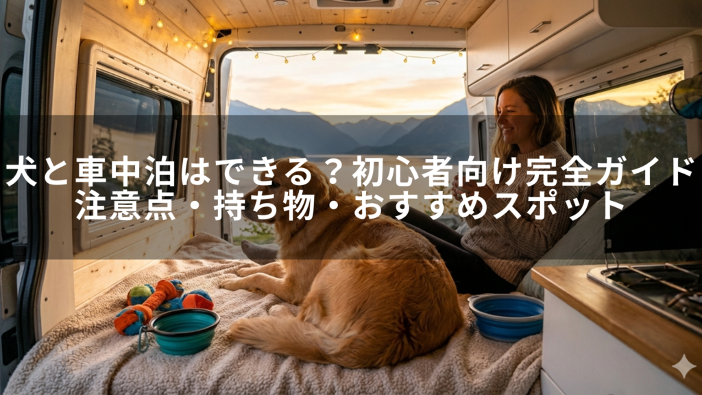 犬と車中泊はできる?初心者向け完全ガイド|注意点・持ち物・おすすめスポット